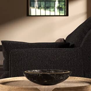 Embrace soft black soft furnishings