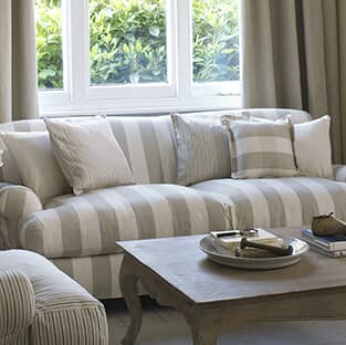 Use ticking fabric for upholstery