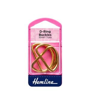 Repair & Alterations / Metal D-Rings 32mm Gold