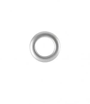 Tape, Buckram & Eyelets / 36mm Clip on Eyelet rings Satin Chrome Pack of 36