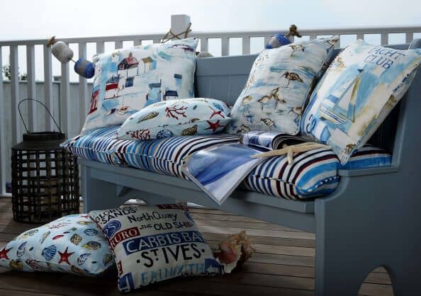 How to use nautical fabric for coastal chic style