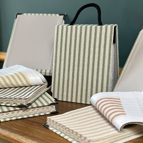 Trade-Exclusive Ticking Fabric Books - Unbranded, Affordable & Made for Professionals