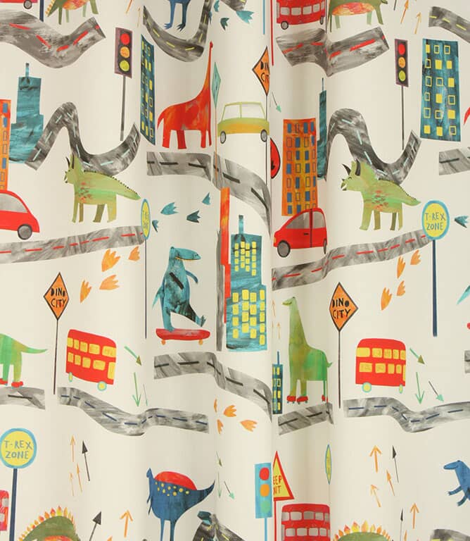 Prestigious Textiles Dino City Fabric / Jungle