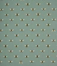 Bees Fabric / Teal