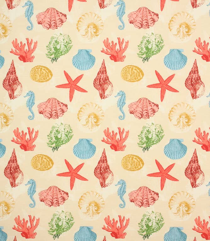 Padstow Reef Outdoor Fabric / Red