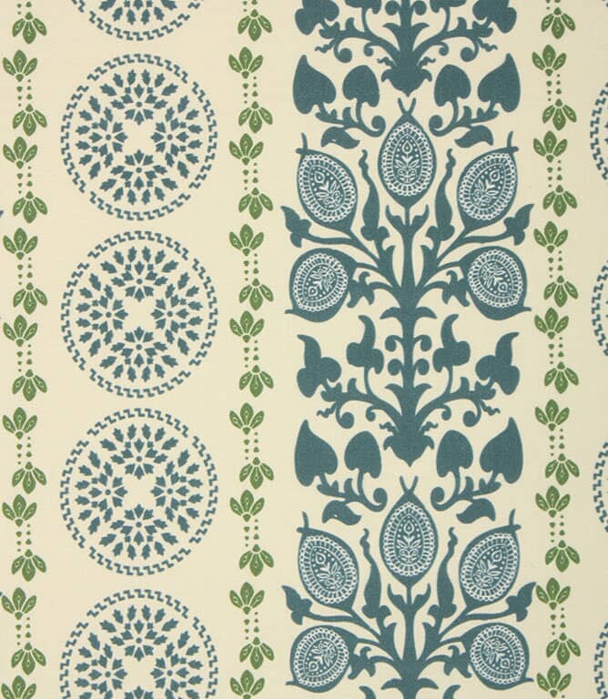 Banbury Fabric / Indigo / Sap Green