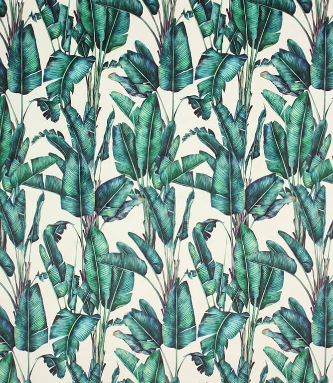 Palm Velvet Fabric / White Palm Velvet Fabric / White