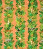 Nepalese Tiger Outdoor Fabric / Coral