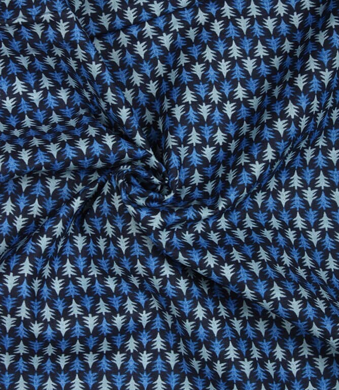 Liberty Festive Fir Fabric / Blue