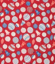 Bauble Bonanza Fabric / Red