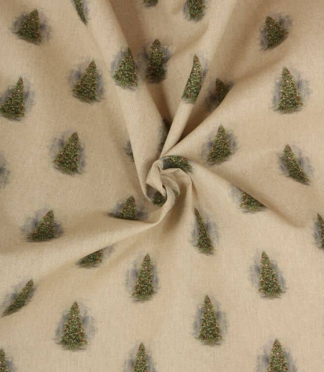 Christmas Pine / Natural Fabric Remnant
