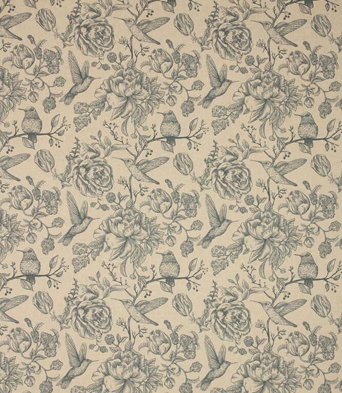 Wild Hummingbirds Fabric / Indigo Wild Hummingbirds Fabric / Indigo