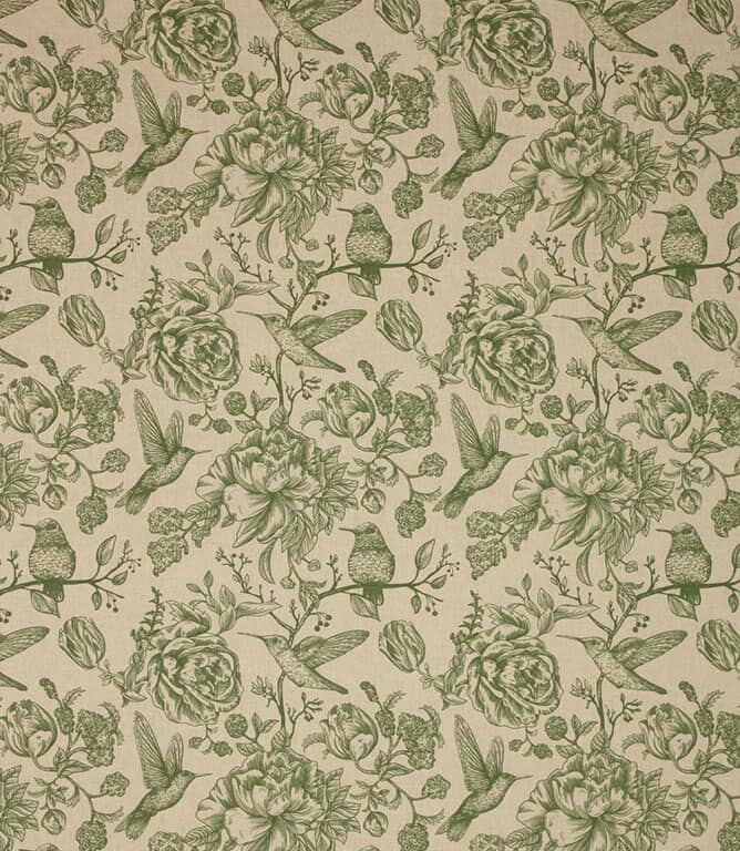 Wild Hummingbirds Fabric / Sap Green Wild Hummingbirds Fabric / Sap Green