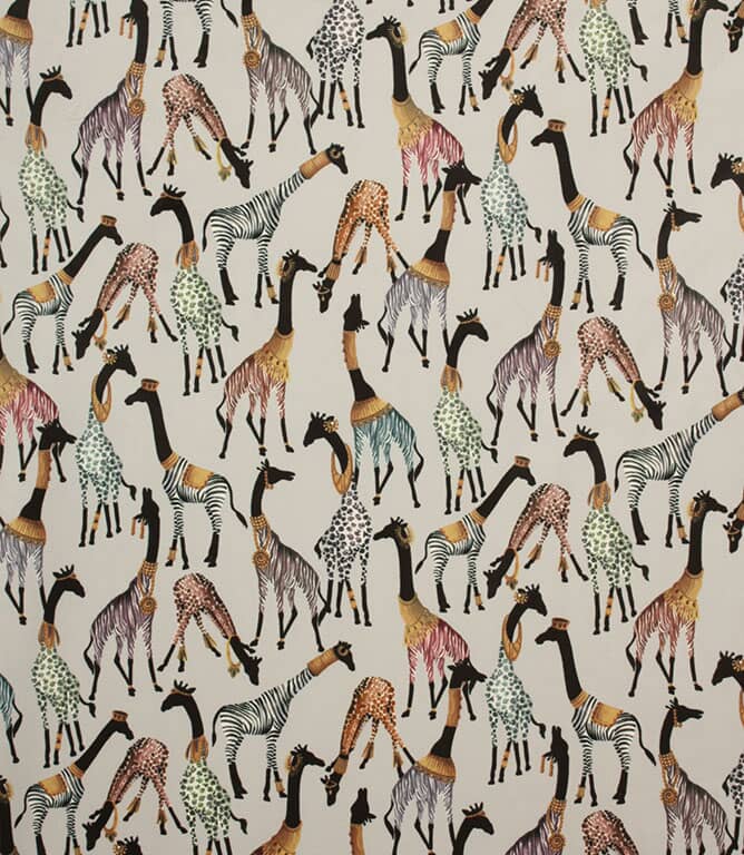 Cheeky Giraffe Velvet Fabric / Stone Cheeky Giraffe Velvet Fabric / Stone