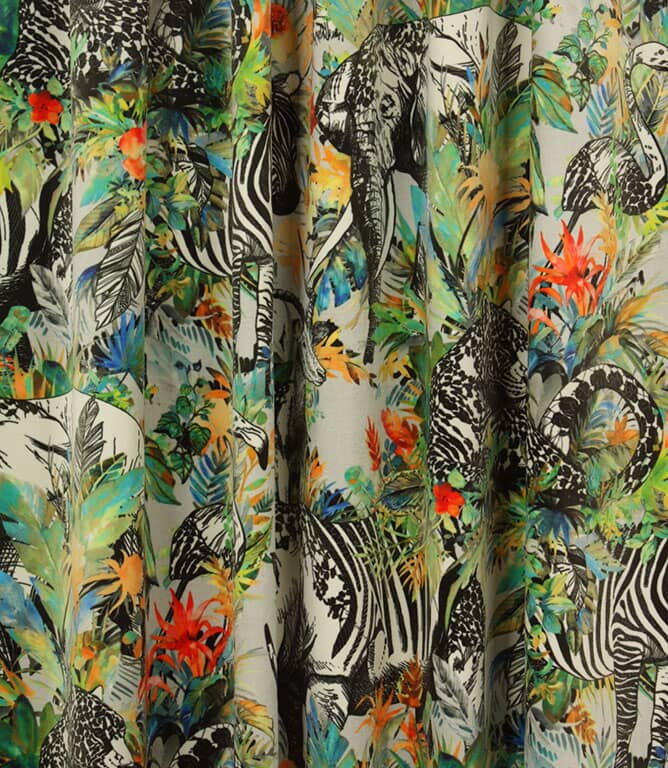 Safari Paradise Velvet Fabric / Jewel