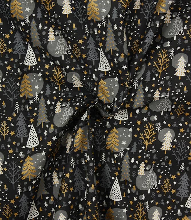 Christmas Forest Fabric / Anthracite