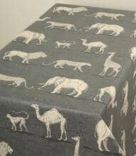 Prairie Animals Matt PVC Fabric / Lead