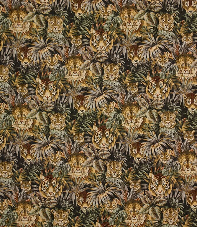 Big Cats Fabric / Gold Big Cats Fabric / Gold