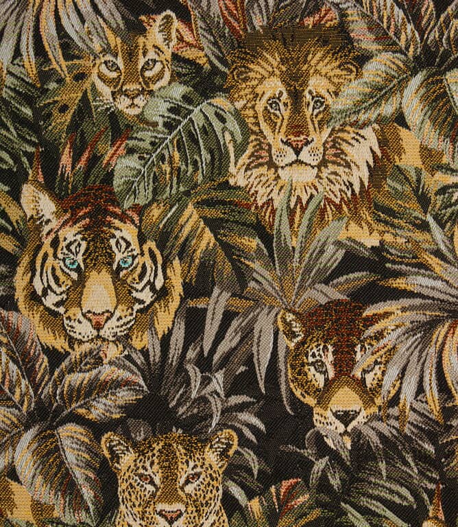 Big Cats Fabric / Gold