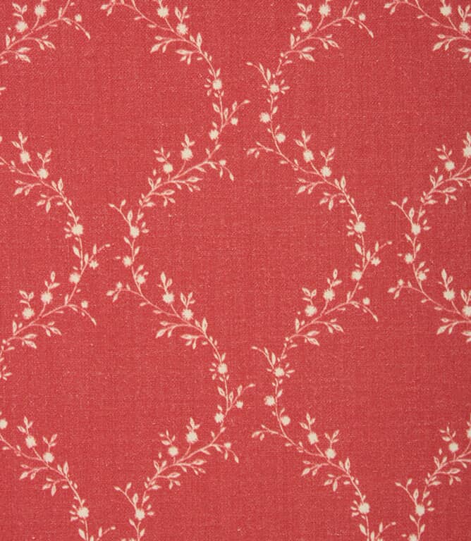 Corfe Trellis Fabric / Raspberry