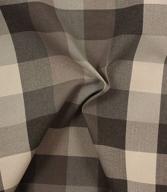 Large Gingham FR Fabric / Charcoal