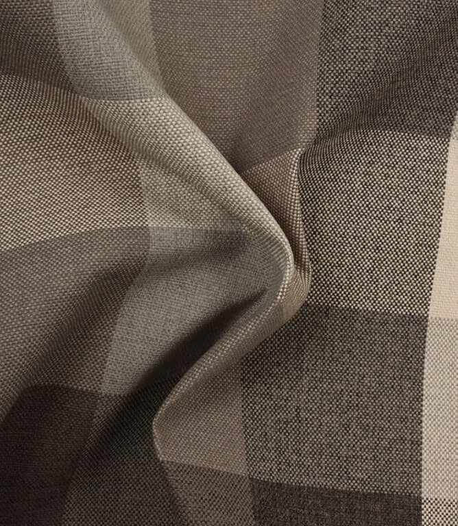 Large Gingham FR Fabric / Charcoal
