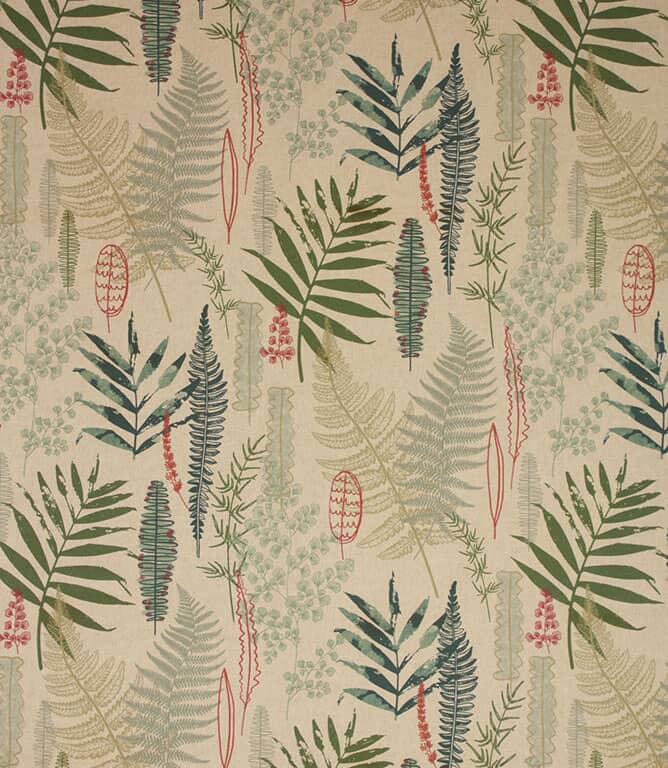 Tropical Leaves Fabric / Eau De Nil / Duck Egg / Sap Green Tropical Leaves Fabric / Eau De Nil / Duck Egg / Sap Green