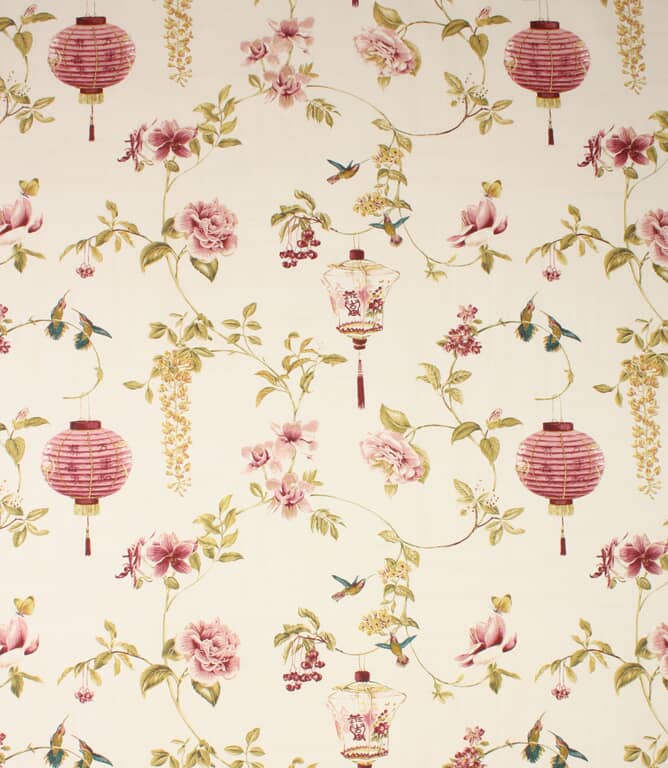Humming Birds Fabric / Rose Humming Birds Fabric / Rose