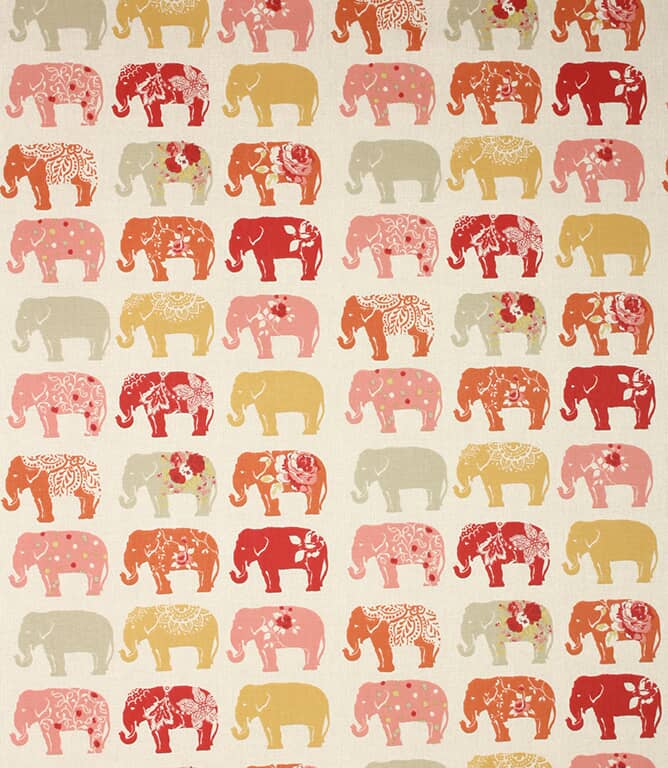 Elephants Clarke Fabric / Spice Elephants Clarke Fabric / Spice