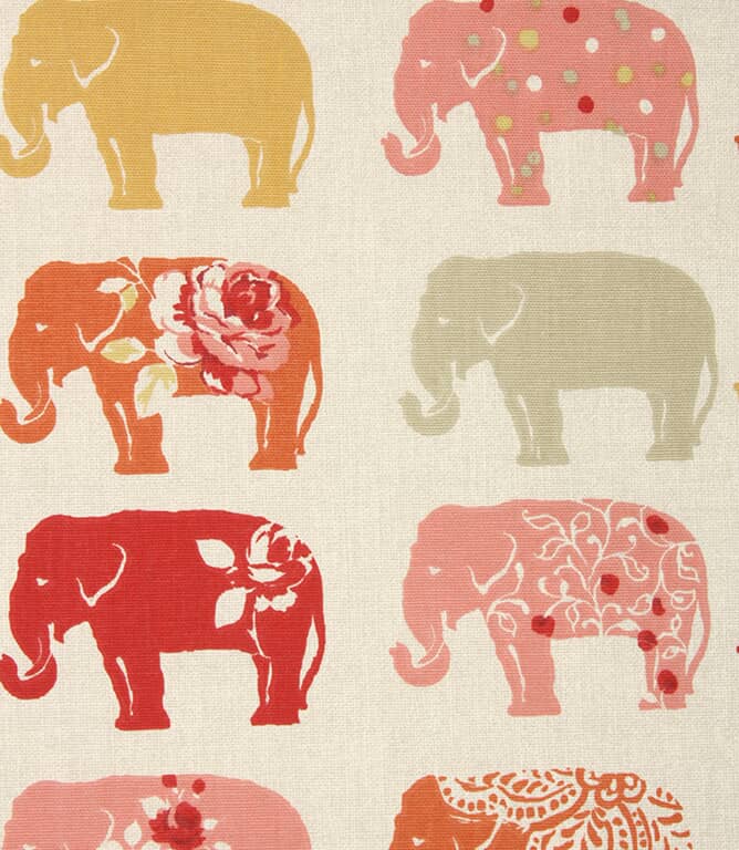 Elephants Clarke Fabric / Spice