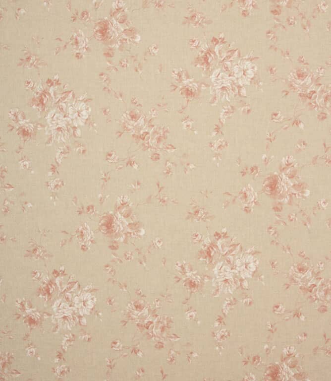 Vintage Floral Fabric / Red Vintage Floral Fabric / Red