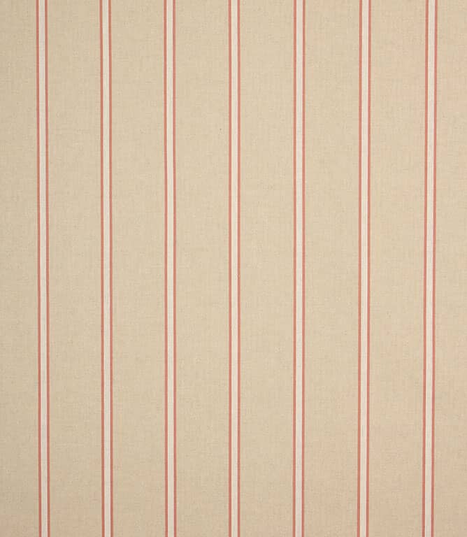 Linen Stripe Fabric / Red Linen Stripe Fabric / Red