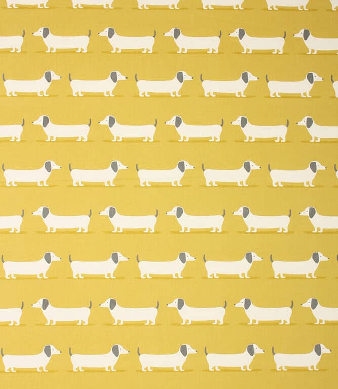 Hound Dog Fabric / Ochre Hound Dog Fabric / Ochre