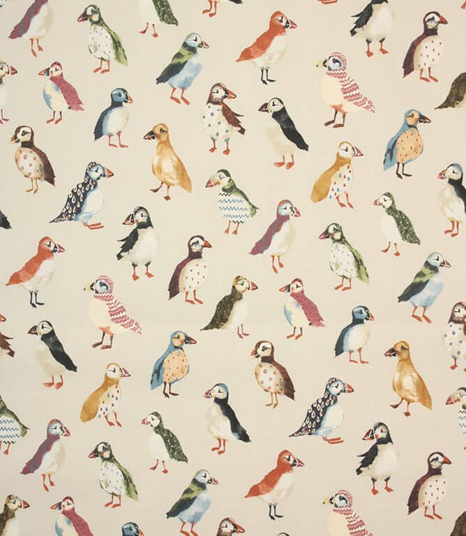Puffin Fabric / Driftwood Puffin Fabric / Driftwood