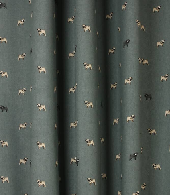 Sophie Allport Pug Fabric / Slate Blue