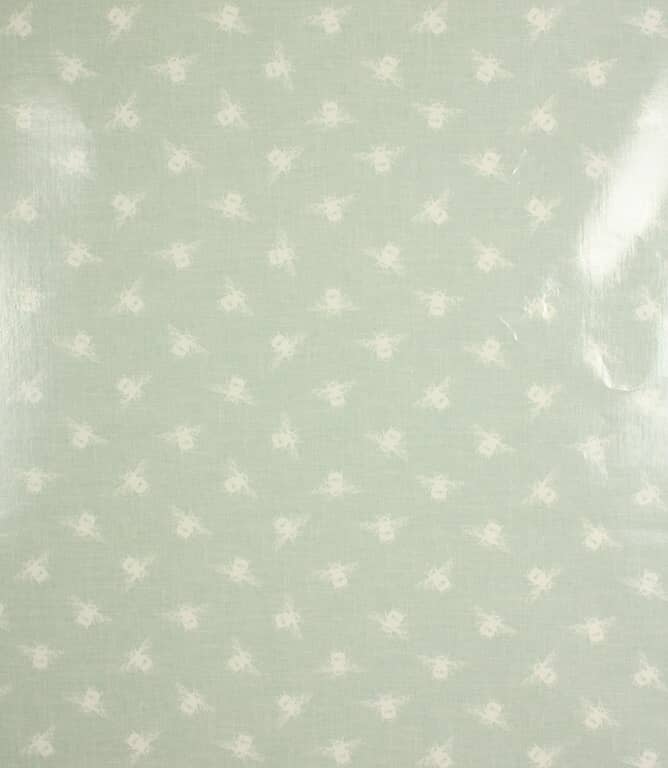 Bees F PVC Fabric / Duck Egg