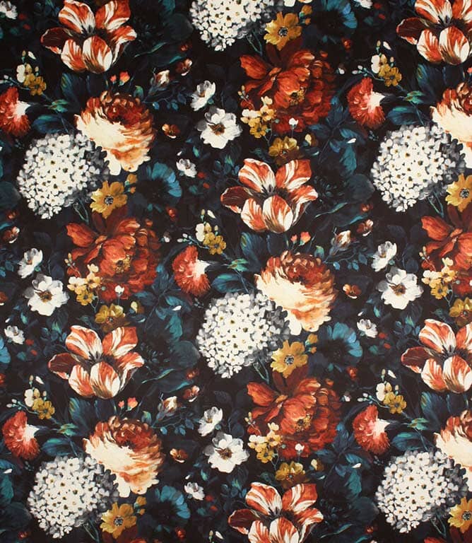 Baroque Velvet Fabric / Teal