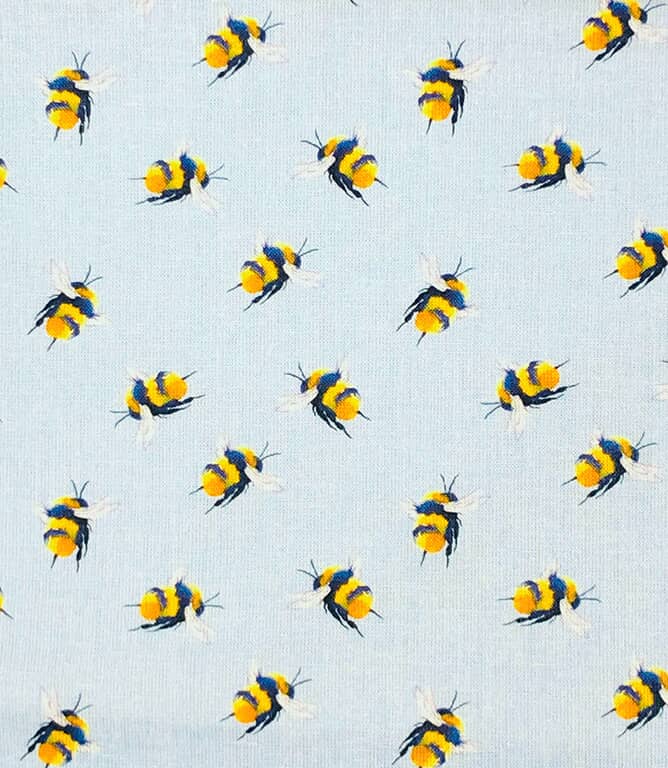 Bumblebee Fabric / Light Blue