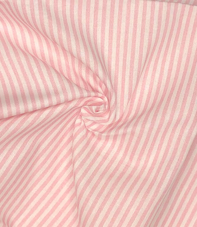 Candy Stripe Fabric / Candy Pink