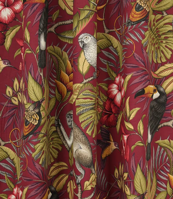 Rainforest Fabric / Cranberry