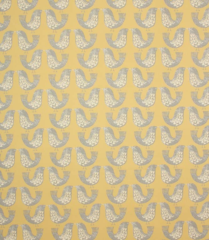 Scandi Birds Fabric / Mustard Scandi Birds Fabric / Mustard