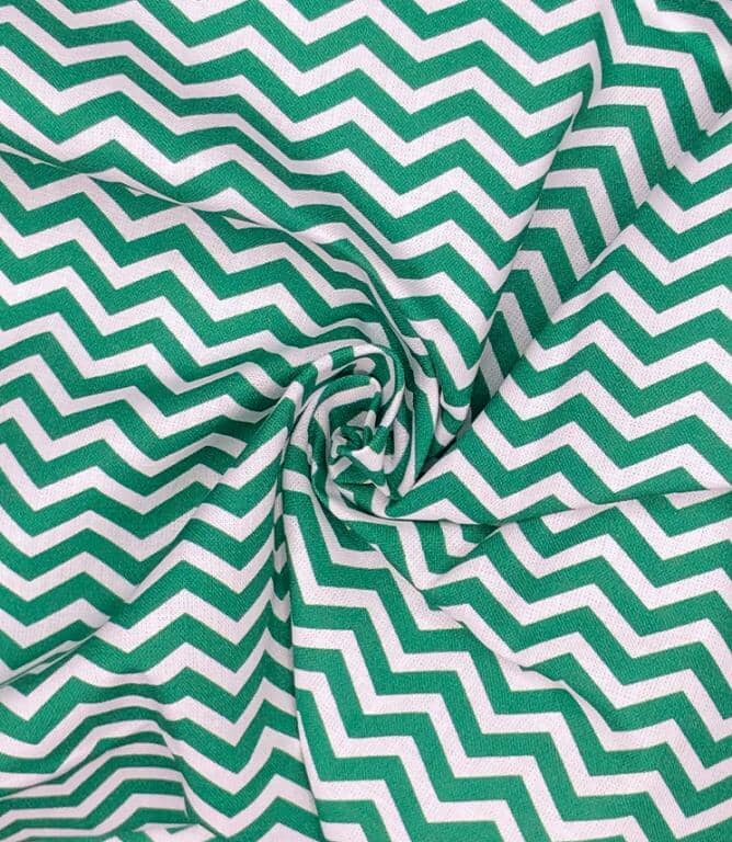Chevron Fabric / Emerald Green