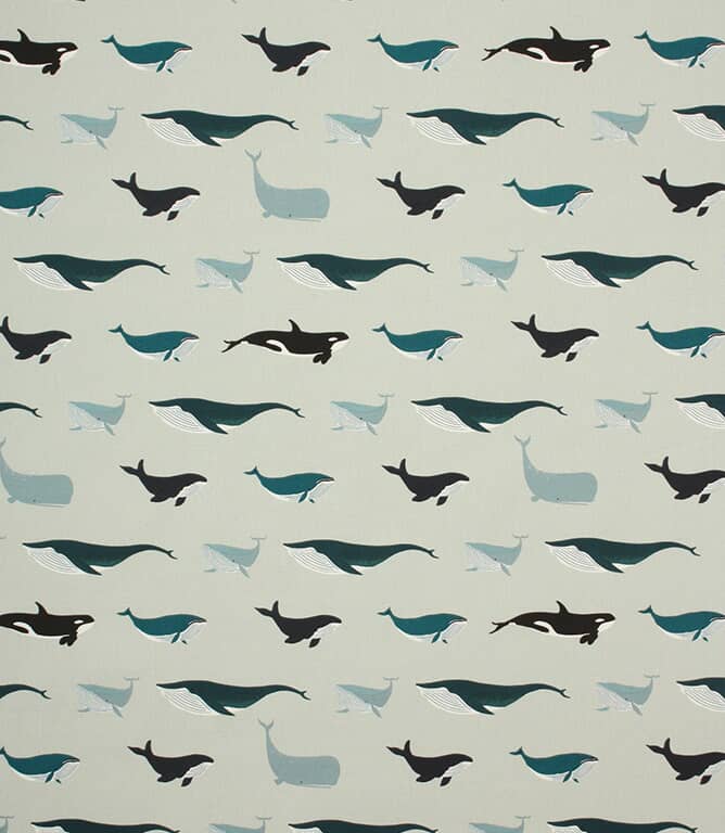 Sophie Allport Whales Fabric / Grey Sophie Allport Whales Fabric / Grey