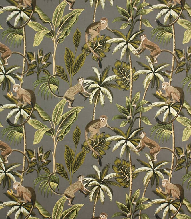Mr Monkey Fabric / Grey Mr Monkey Fabric / Grey