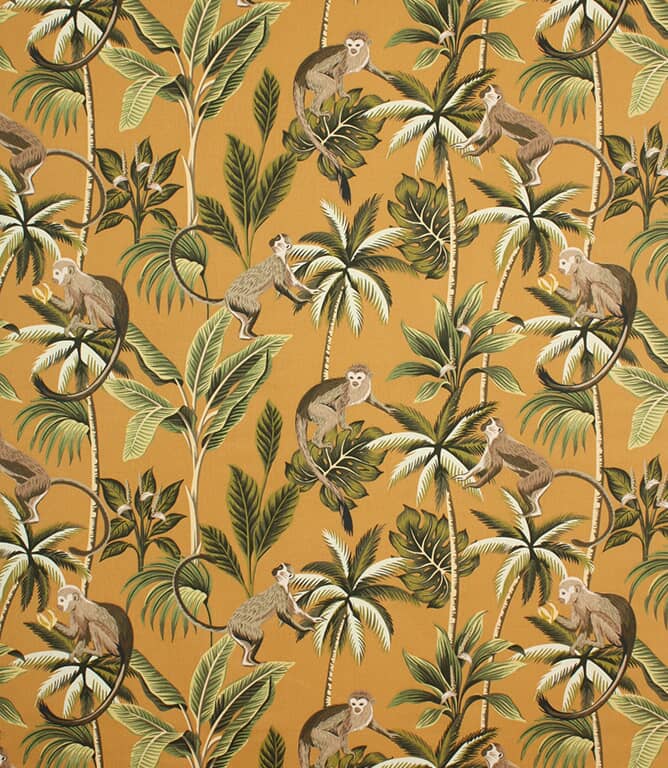 Mr Monkey Fabric / Ochre Mr Monkey Fabric / Ochre