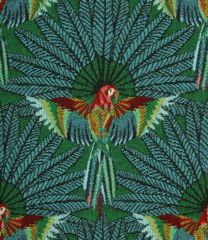 Full Roll of Parrot Paradise  / Emerald Fabric