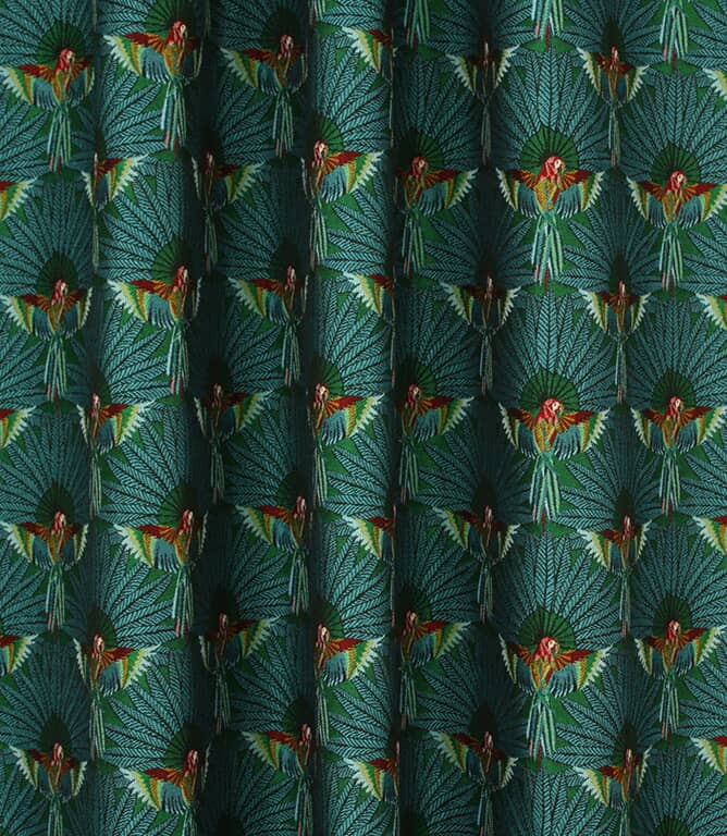 Full Roll of Parrot Paradise  / Emerald Fabric