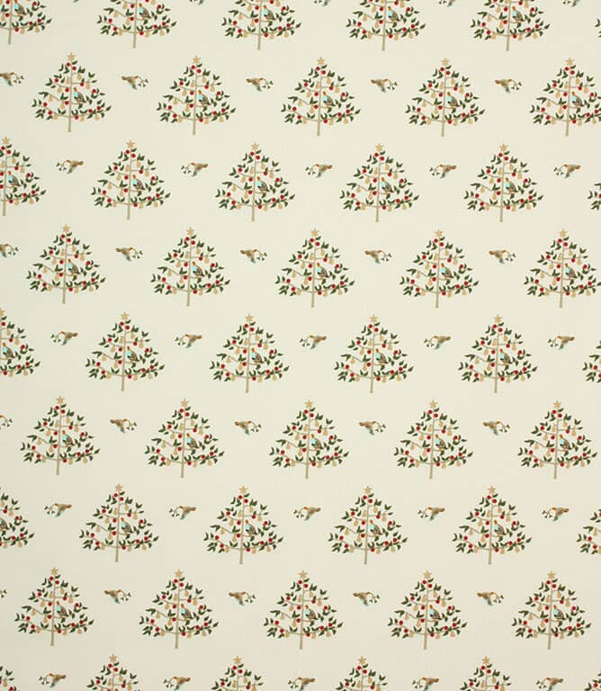 Sophie Allport Partridge in a Pear Tree Fabric / White