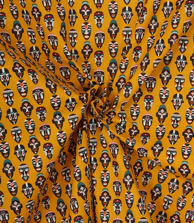 Warrior Mask Fabric / Yellow