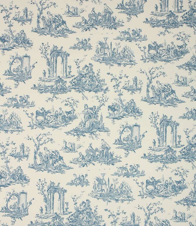 French Toile Fabric / French Blue French Toile Fabric / French Blue